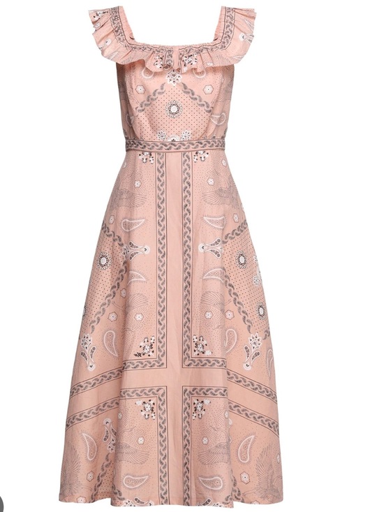 Sandro Dresses & Skirts - Sandro Blush Pink Paisley Midi Dress